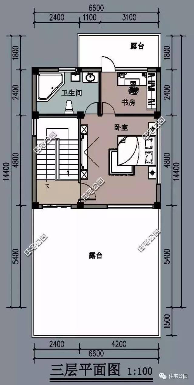 面宽6米自建房,这样设计怎么样?3室2厅最适合农村家庭!