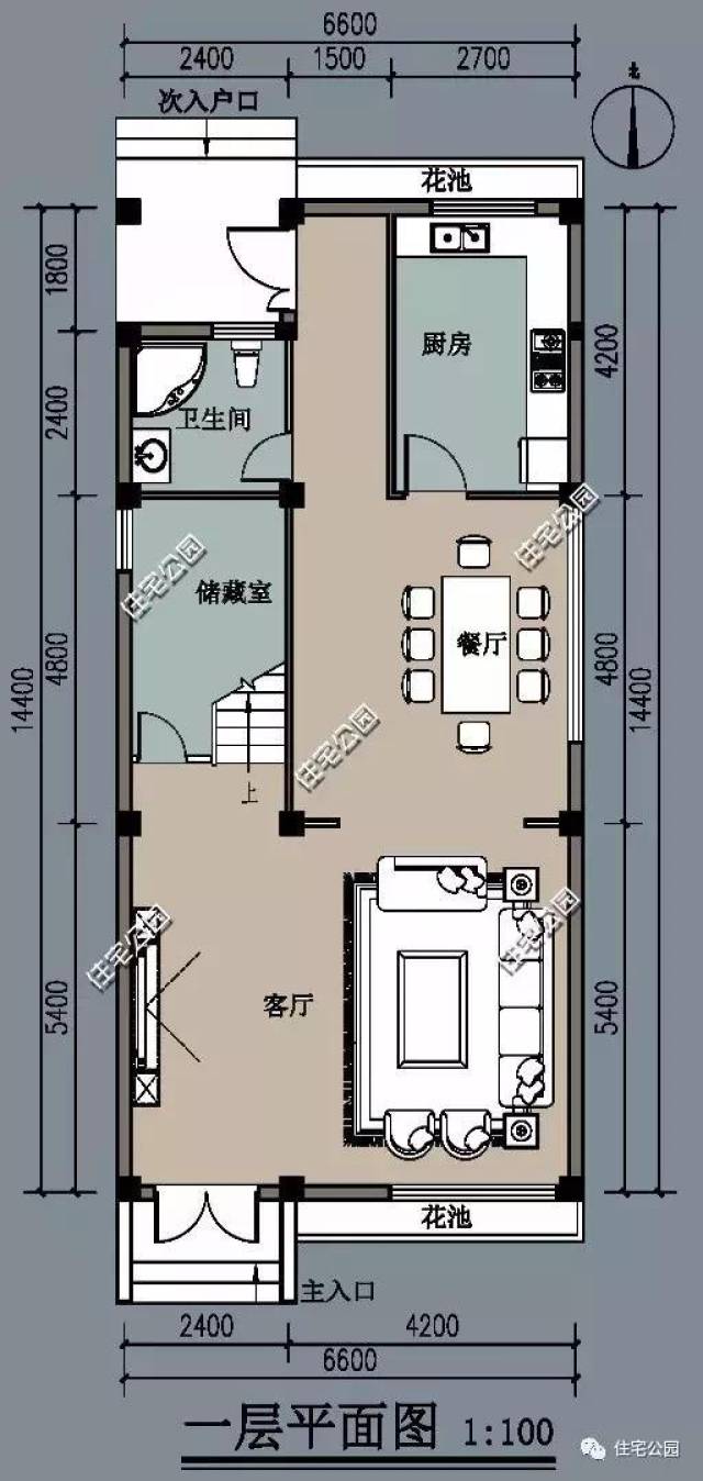 面宽6米自建房,这样设计怎么样3室2厅最适合农村家庭