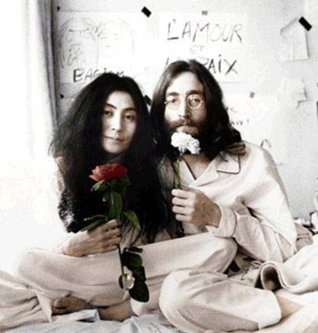 约翰列侬,小野洋子《床上和平运动》 白发一雄