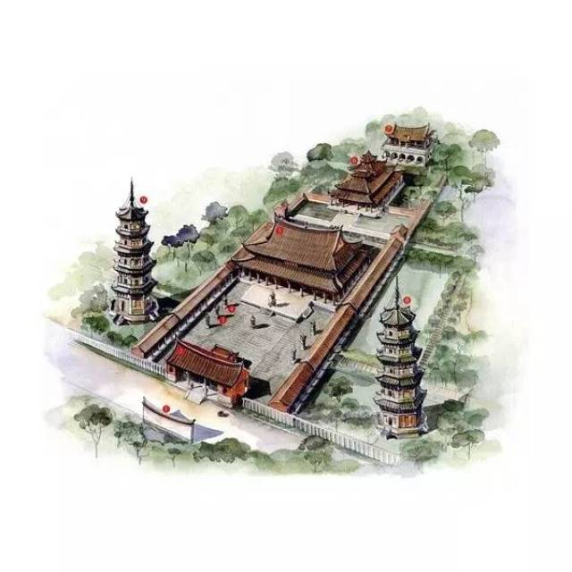 穿墙透壁,手绘中国经典古建筑!