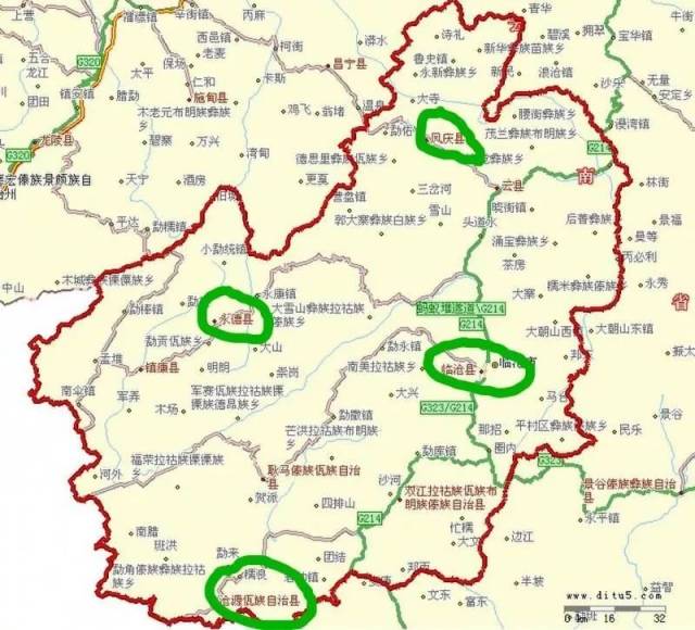 项目选址推荐大花山,其位于临沧市永德县城南部,距县城直线距离9