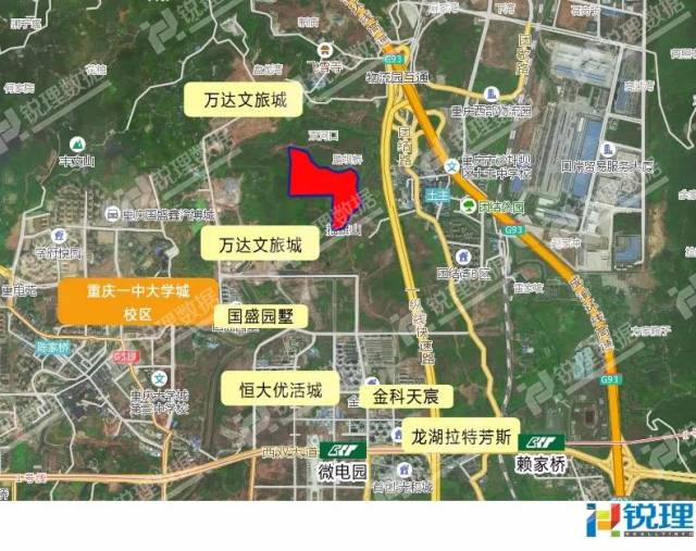 12月13日,重庆主城西永版块两宗土地出让.万达以8.5亿挂牌价拿下.