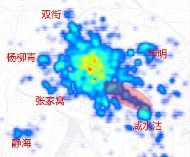 热力图带来的秘密:天津城市最新版图,到底哪个板块既有人又抗跌呢?