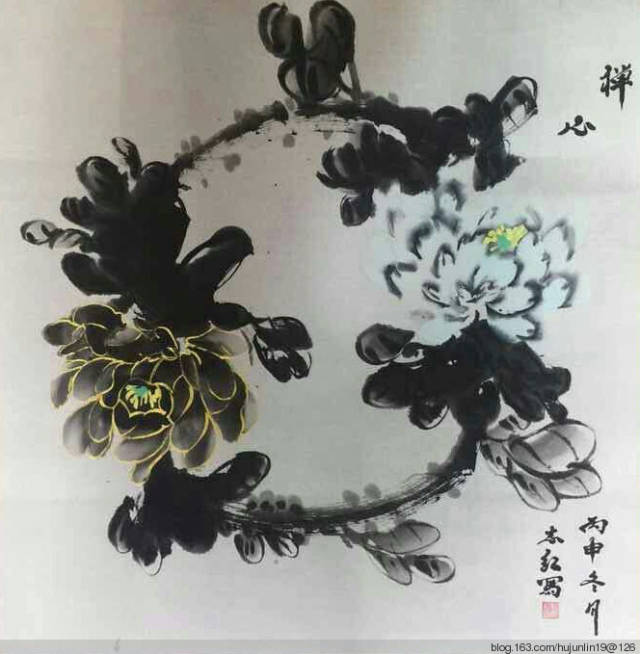 著名牡丹画家刘志红国画作品欣赏