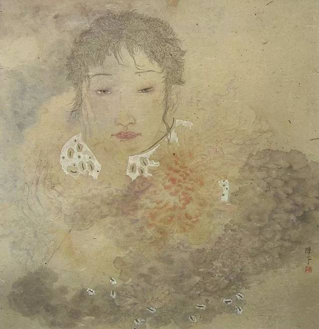 "惠安女"画惠安女|陈子重彩工笔人物画(72幅)