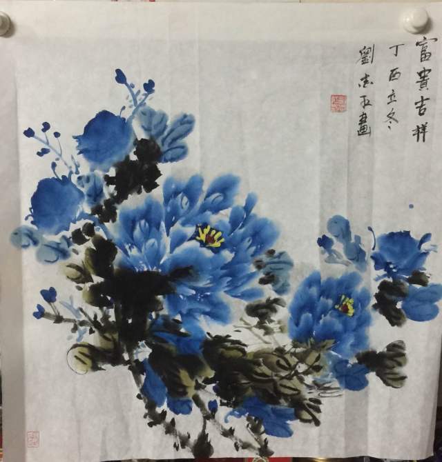 著名牡丹画家刘志红国画作品欣赏