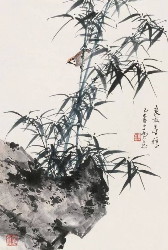乔木画花鸟