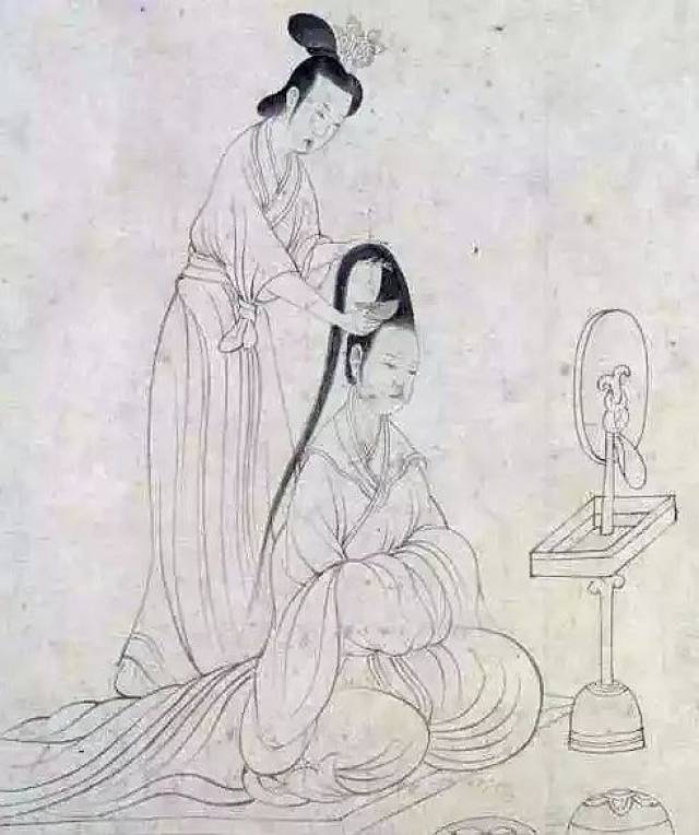 《女史箴图》长卷,传顾恺之的作品,现剩唐(8世纪)绢临本藏于大英博物