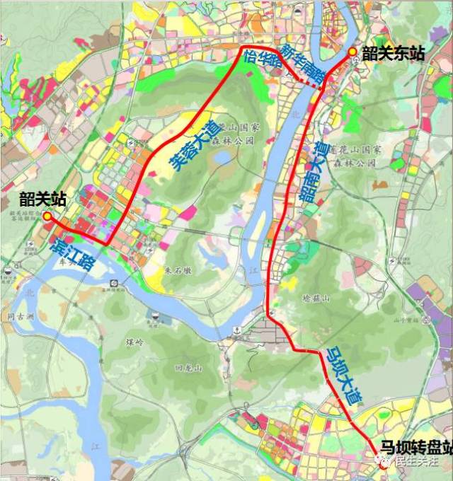 是7条线路 韶关智轨线网  智轨资金成本投入低: 目前,我国地铁造价约