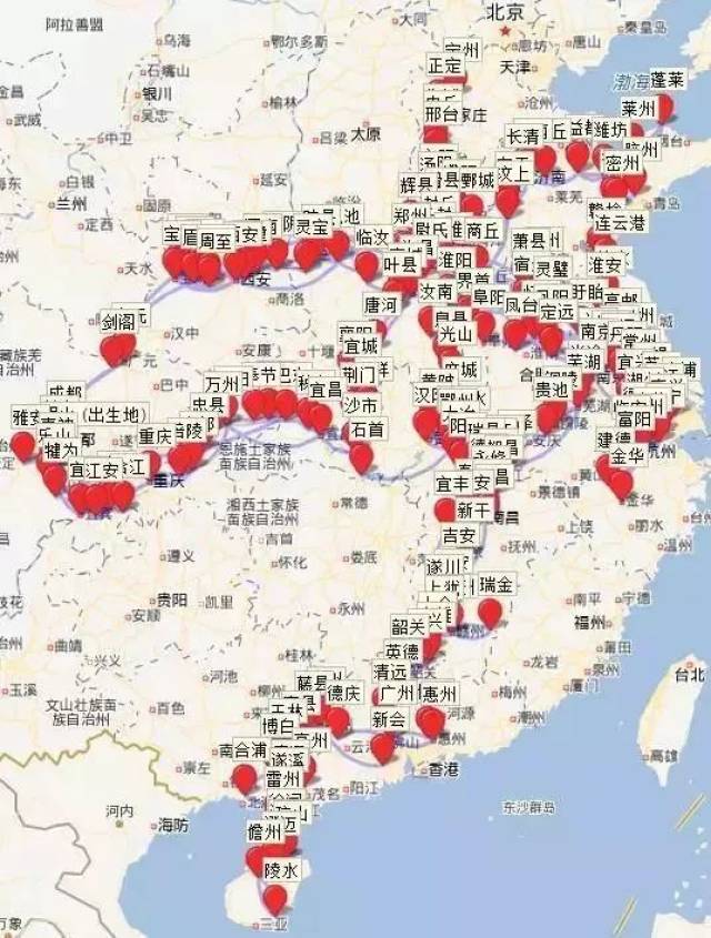 跟着地图去游学,看中国历代诗人都去过哪儿!