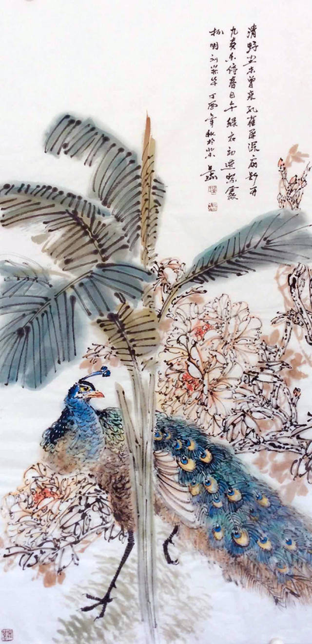 国色天香,孔雀呈祥—当代著名国画大师叶景刚孔雀作品欣赏