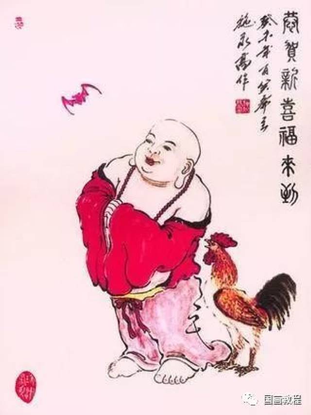 【笑口常开】国画精品弥勒佛,100副