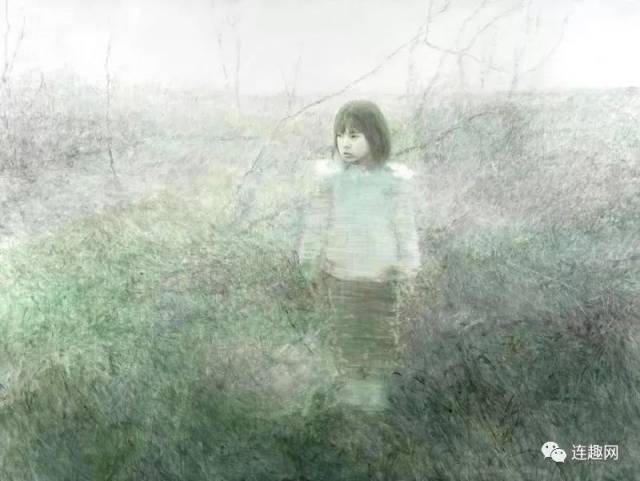 《沼泽女孩》:这幅画是何多苓2010年的作品,呈现了一种旋转的静态.