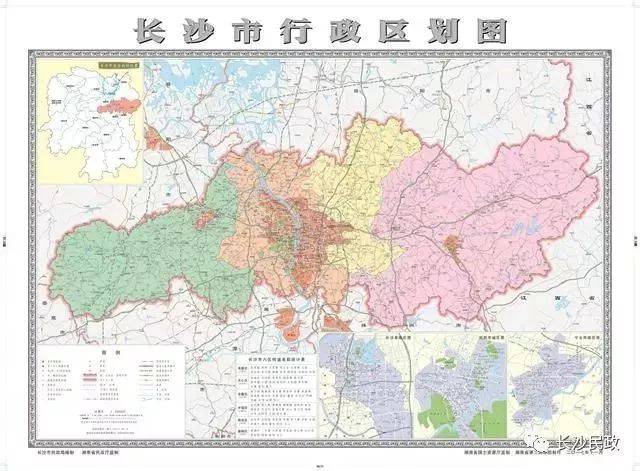 今天,新版"长沙市行政区划图"亮相,这些地方由乡里变城里图片