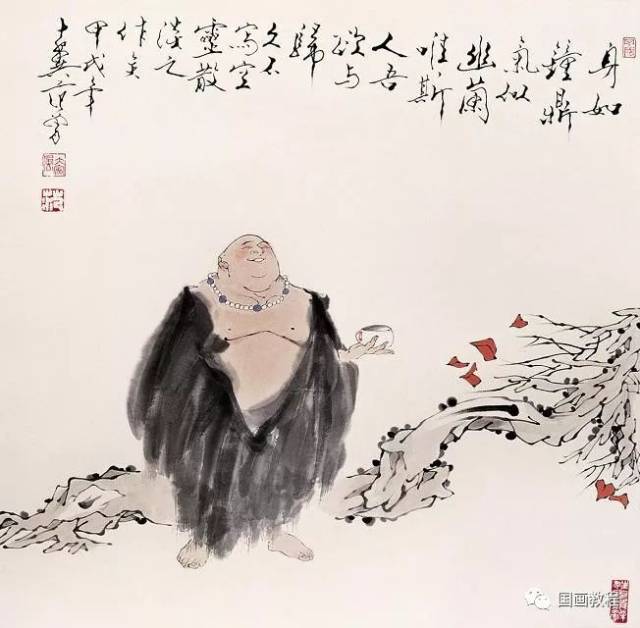 【笑口常开】国画精品弥勒佛,100副