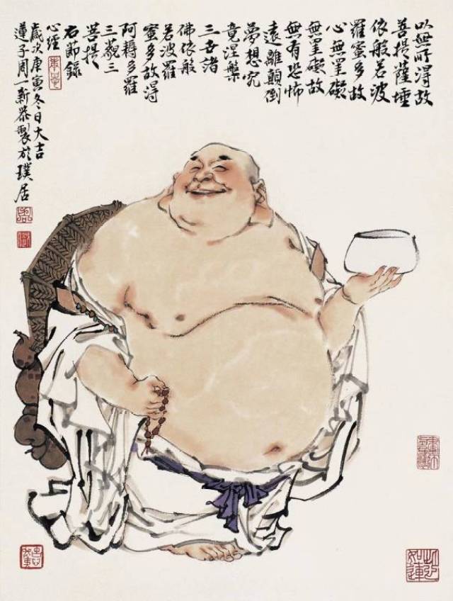 【笑口常开】国画精品弥勒佛,100副