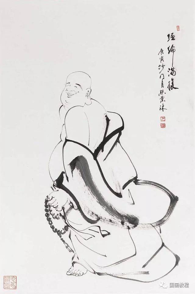 【笑口常开】国画精品弥勒佛,100副