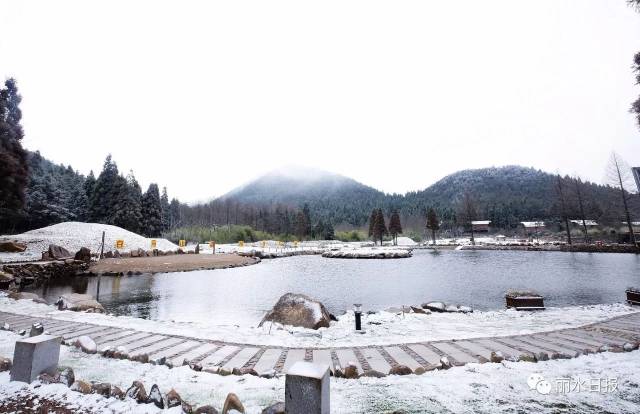 (遂昌白马山今晨雪景) 美好的周末开启, 尽管, 天气并不美好.