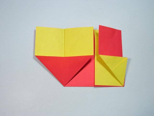 手工折纸心 双色爱心的折法步骤图解