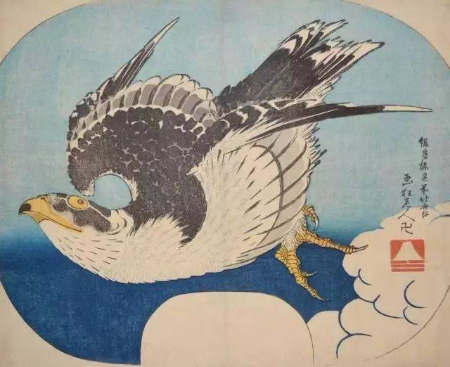 飞鹰 1840 木版画 葛饰北斋 大自然画像 之一 木版画 葛饰北斋 肉笔画