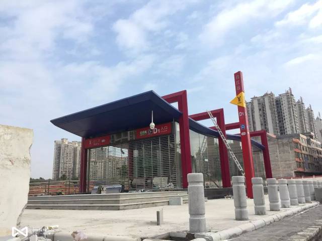 站点建设有配套市政道路(点击查看大图(截图来源:广州乐居 站点