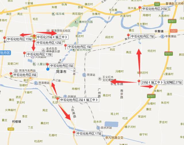 句阳路与黄河路交叉口牡丹区老鄄城路口025站