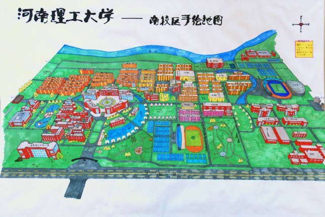 手绘地图丨谁勾勒出了你心中的hpu轮廓?