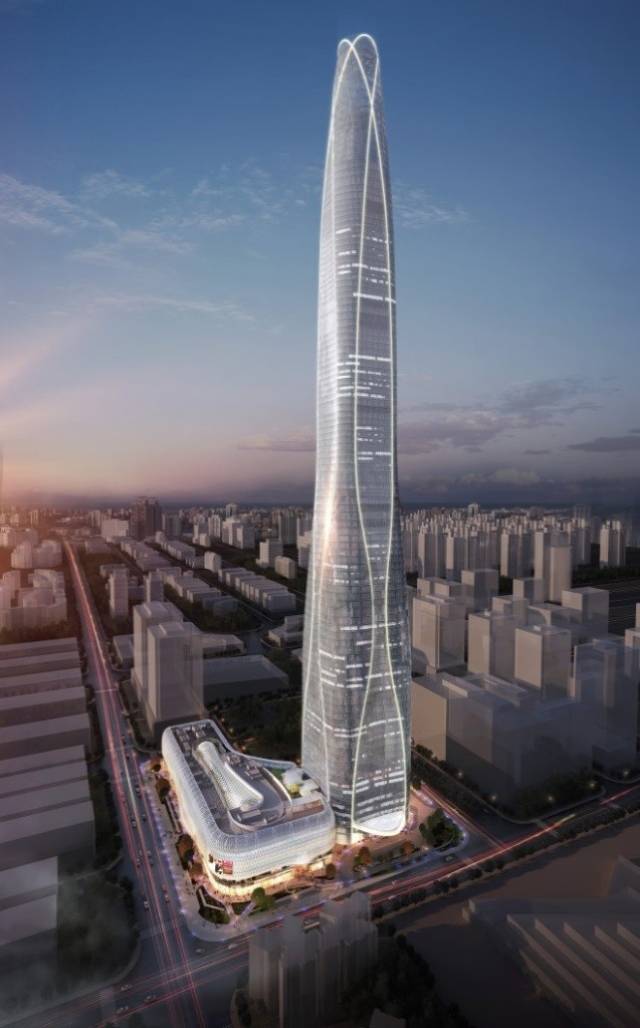 金融中心坐落于天津经济技术开发区,是滨海新区的标志性摩天大楼之一