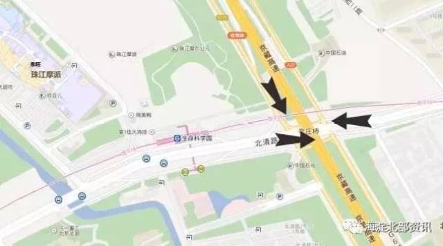 京藏高速辅路与北清路路口改造工程完工通车