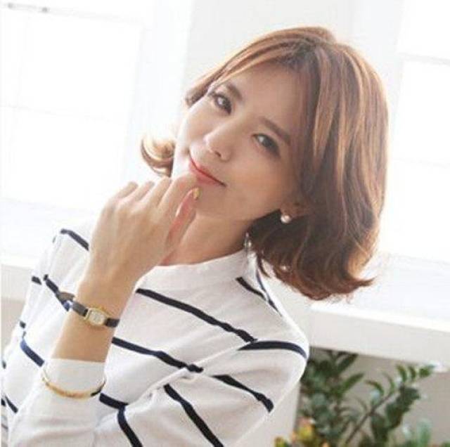 中分短发烫发韩范图片,全是韩国小姐姐大爱款