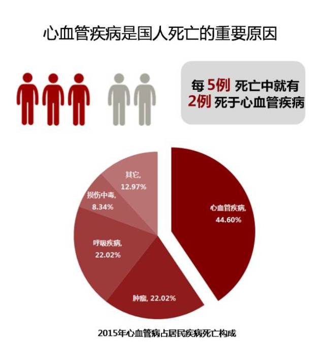 2015年,中国医疗统计数据指出,中国每天因心血管疾病死亡人数高达
