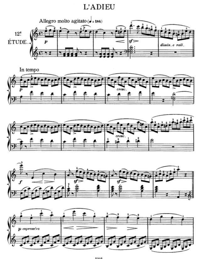 最后附上练习曲《再会 》琴谱,一起来练习这首有着留恋之情的练习曲