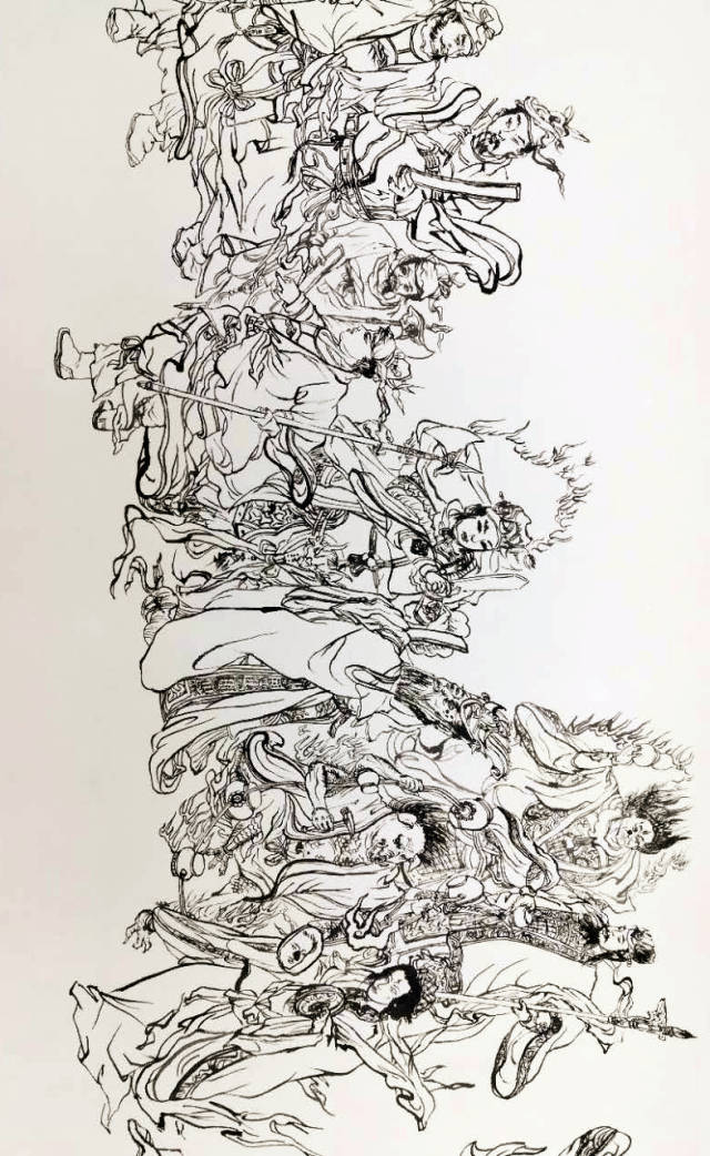 这位"画上瘾"的13岁少女,画的这组《西游》人物长卷