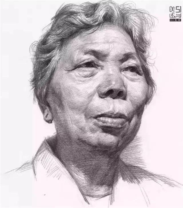 【素描】常考老年人头像如何避免画"死"或"僵"?