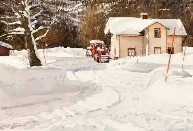 冬至,中外水彩名家笔下的雪景杰作【天涯艺术1011期】