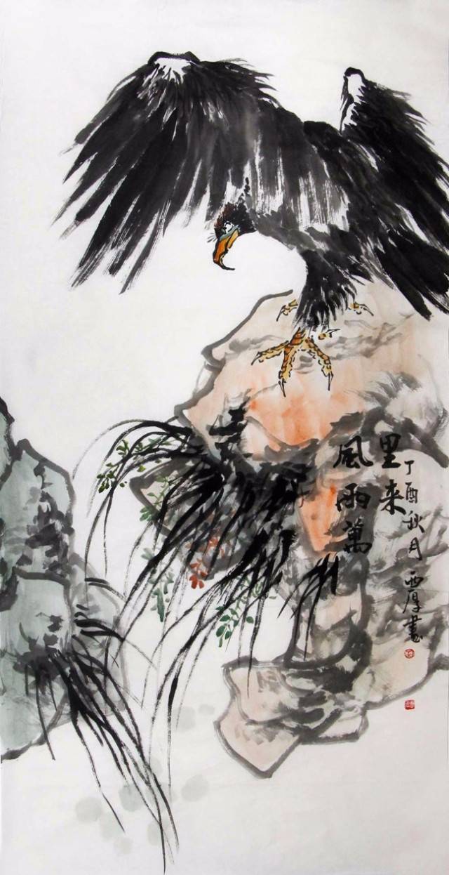 刘西厚花鸟画作品赏析:墨彩浓郁,情致生动