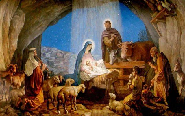 据记载,耶稣降生时,有天使向伯利恒旷野的一群牧羊人显现,并告诉他们