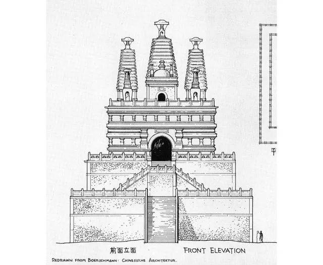 图17/梁思成,"北平西山碧云寺金刚宝座塔".