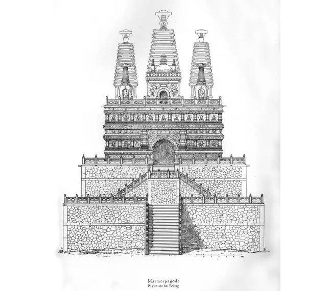 而且正如梁已注明,这本书的图版75-c "北平西山碧云寺金刚宝座塔" (图