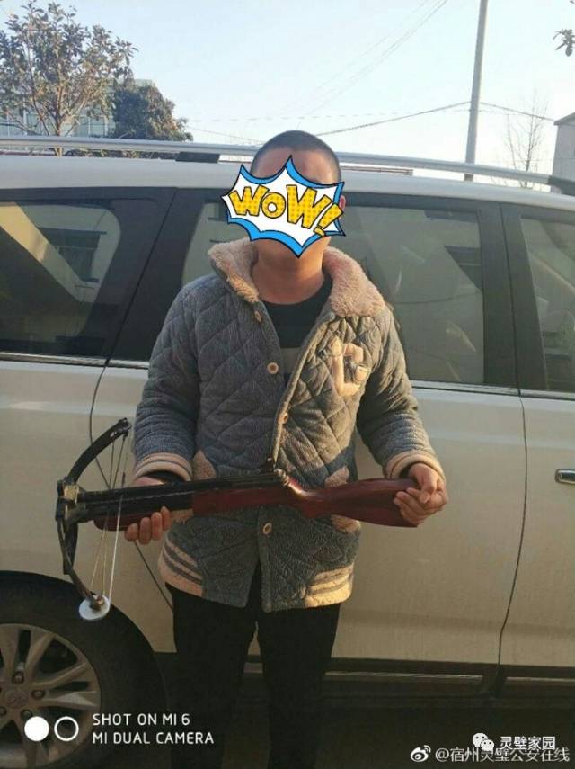 灵璧又抓住一个用弩打鸟的,直接拘留了!咱们都给鸟儿们留条生路吧!