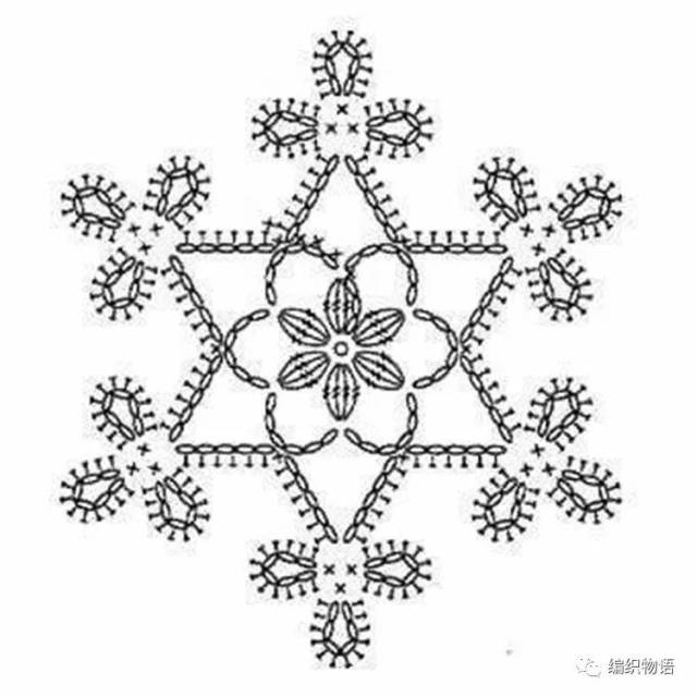 钩针编织多款雪绒花图解