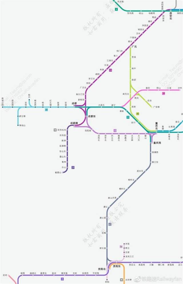 川渝地区开通西成客专,渝贵铁路,并即将开通兰渝铁路广元以北段 