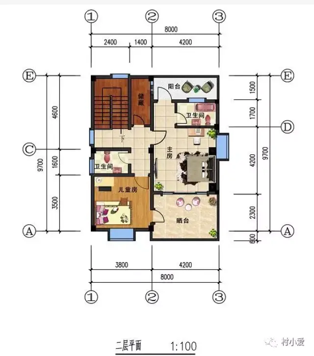 10x8米独院式新农村经典小户型,实用又现代,太傲娇了