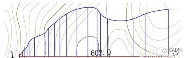cad如何手动绘制地形图剖面