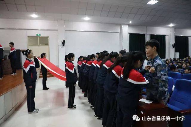佩戴团徽,颁发团员证