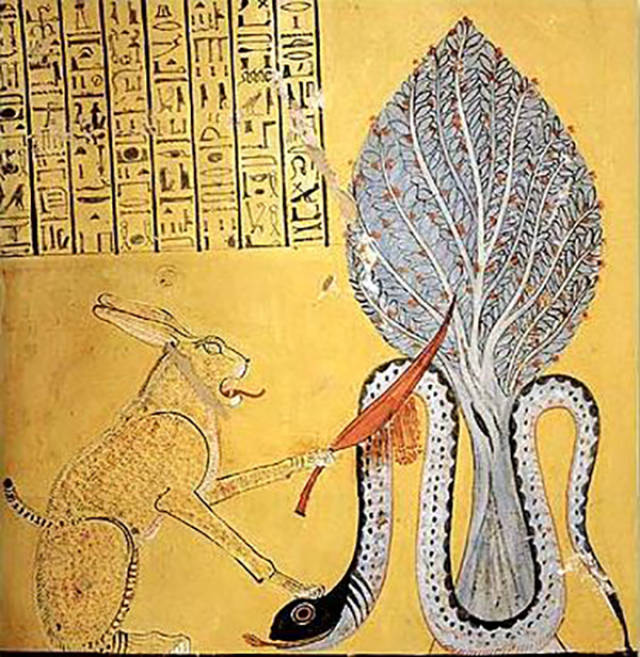 以猫形出现的拉神杀死阿波菲斯