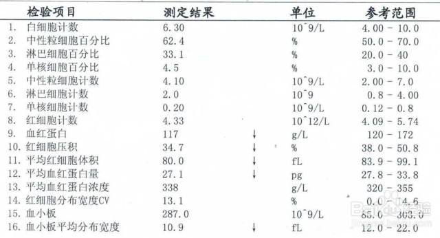 红细胞计数(rbc)