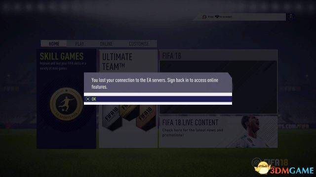 EA服务器出问题 所有EA游戏在线功能无法正常