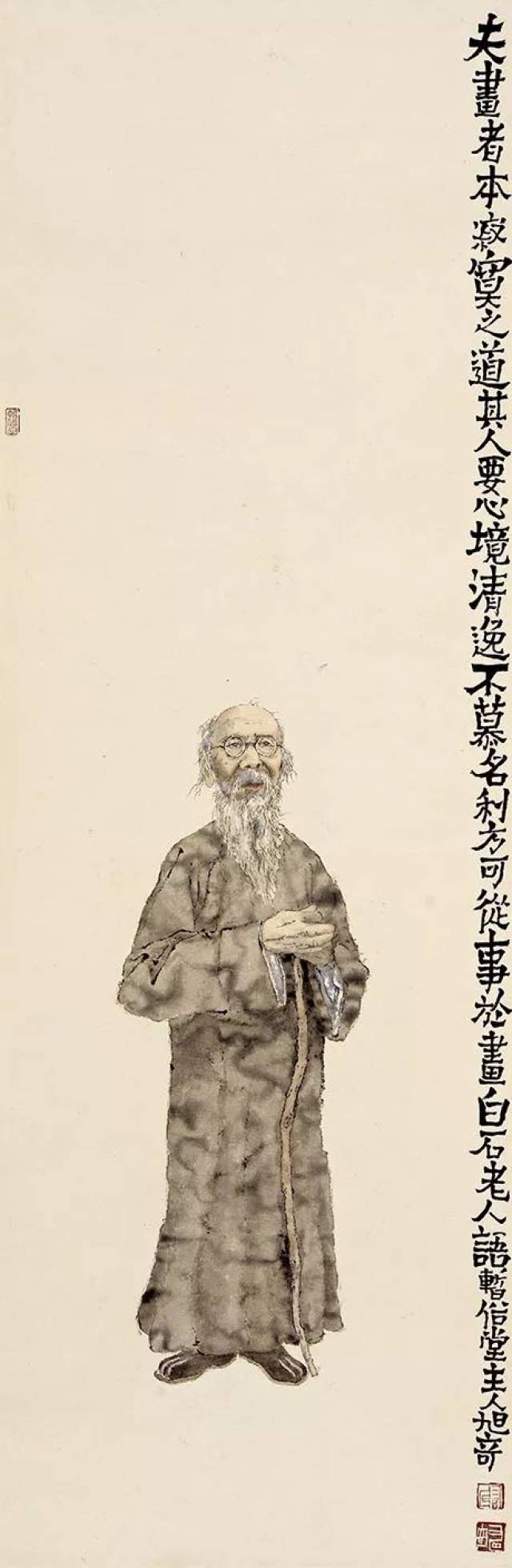 白石老人 100cmx33cm