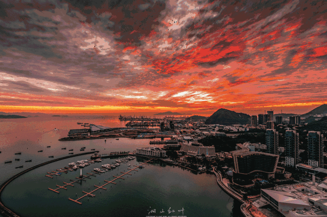 300端长焦的月亮和蛇口海上世界楼顶独特夜景的完美融合 作为美的